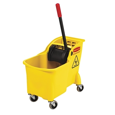 Tandem Bucket and Wringer Combo, 31 qt, Yellow